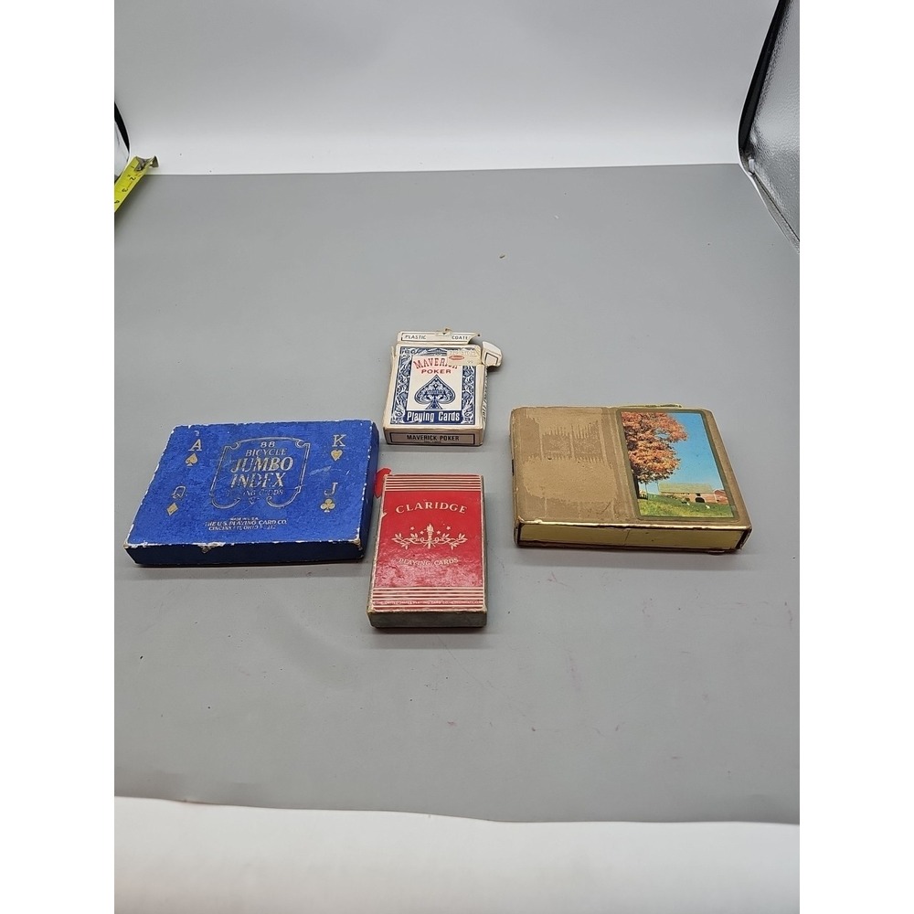 Vintage Bicycle Double‎ No 88 Jumbo Index Playing Cards Blue Box 3 Other Sets